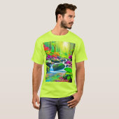 Rainforest River: levendige scène T-shirt (Voorkant volledig)