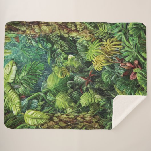 Rainforest Sherpa Blanket Sherpa Deken (Voorkant (horizontaal))