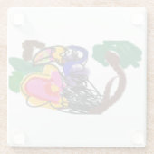 Rainforest toekan A JOY Glazen Onderzetter (Achterkant)