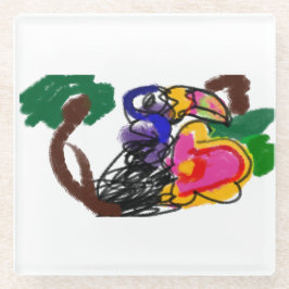 Rainforest toekan A JOY Glazen Onderzetter