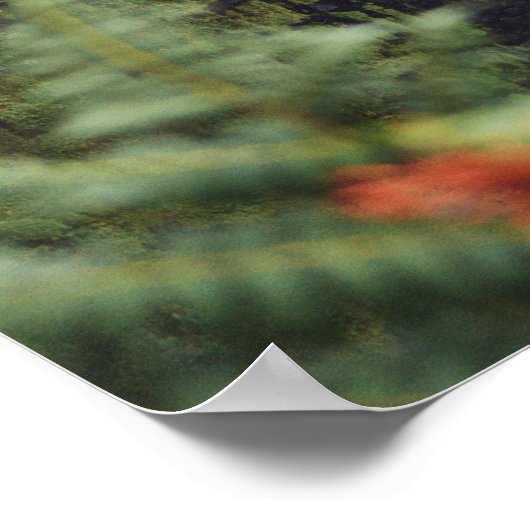 Rainforest Waterfall Fotografie Poster (Hoek)