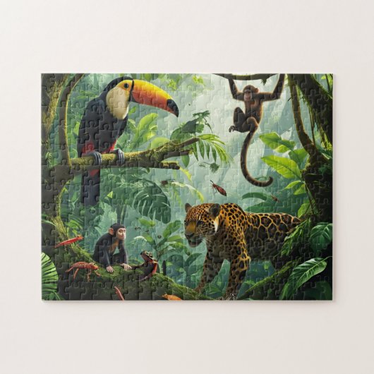 Rainforest Wildlife Legpuzzel (Horizontaal)