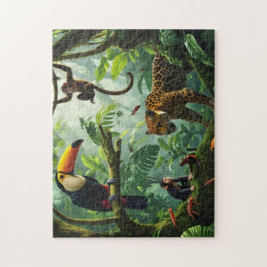 Rainforest Wildlife Legpuzzel (Verticaal)