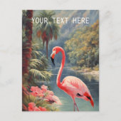 Rainforest Wildlife Roze Flamingo  Briefkaart (Voorkant)