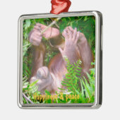 Rainforest Yoga Happy Baby Metalen Ornament (Links)