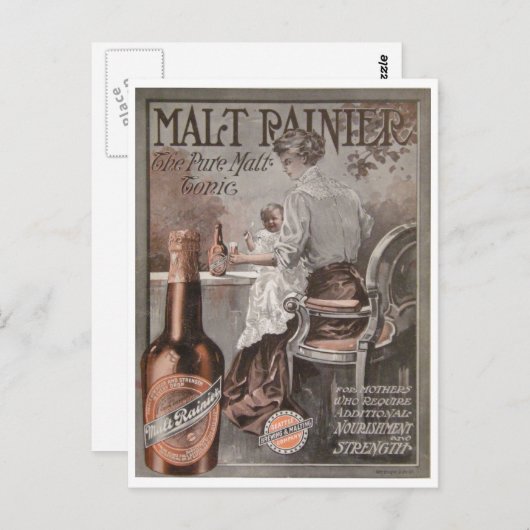 Rainier Beer ad (1909): Moederreclame Briefkaart (Voorkant / Achterkant)