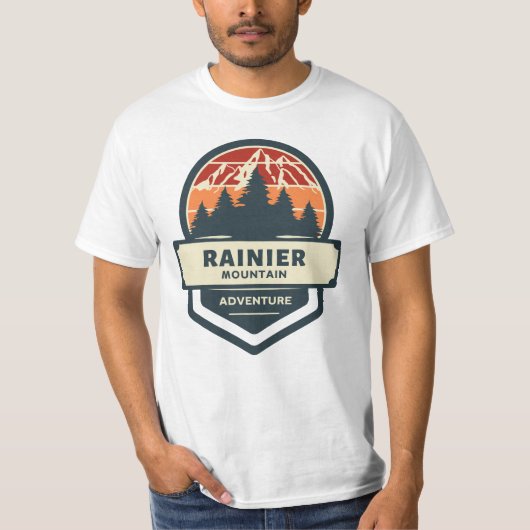 Rainier bergbeklimmen en wandelen T-shirt (Voorkant)