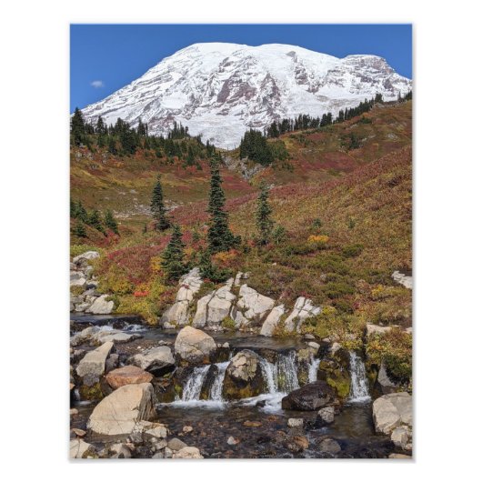 Rainier en Edith Creek monteren Foto Afdruk (Voorkant)