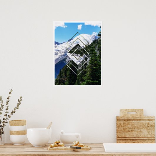 Rainier geometric monteren poster (Keuken)