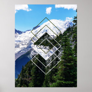 Rainier geometric monteren poster