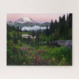 Rainier met zomerbloemen en meer legpuzzel