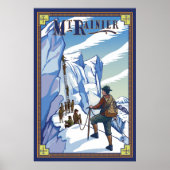 Rainier monteren - ijsklimmen - reisposter poster (Voorkant)