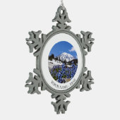 Rainier monteren op Paradise Point Tin Sneeuwvlok Ornament (Links)