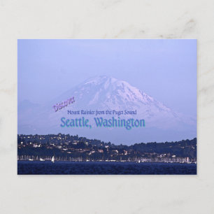 Rainier monteren uit het Puget Sound Briefkaart