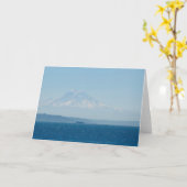 Rainier monteren uit Puget Sound - Frameable Art Kaart (Gele Bloem)