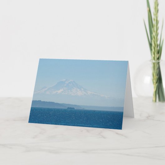 Rainier monteren uit Puget Sound - Frameable Art Kaart (Voorkant)