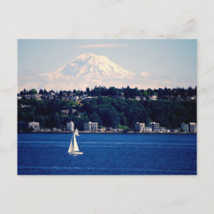 Rainier monteren vanuit Puget Sound Briefkaart