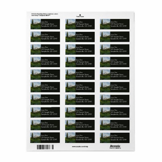 Rainier Morning Light Etiket (Full Sheet)