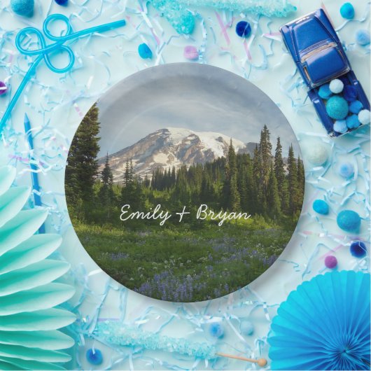 Rainier Morning Light Papieren Bordje (Feest)