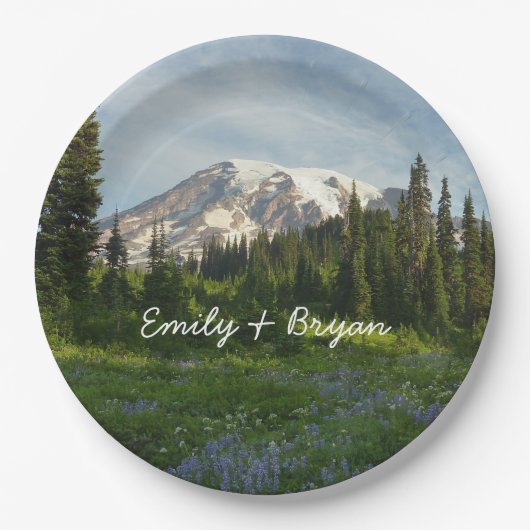 Rainier Morning Light Papieren Bordje (Voorkant)