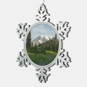 Rainier Morning Light Tin Sneeuwvlok Ornament (Rechts)