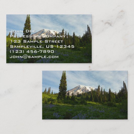 Rainier Morning Light Visitekaartje (Voorkant / Achterkant)