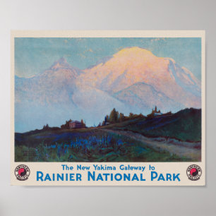 Rainier Nationaal Park Vintage Poster jaren 20