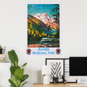 Rainier National Park Vintage Poster (Thuiskantoor)