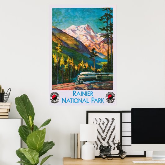 Rainier National Park Vintage Poster (Thuiskantoor)
