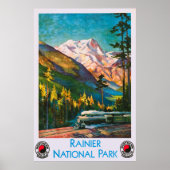 Rainier National Park Vintage Poster (Voorkant)