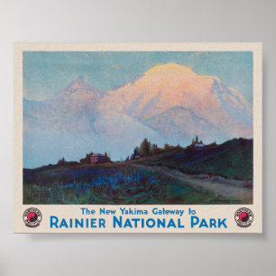 Rainier National Park Vintage Poster jaren 1920