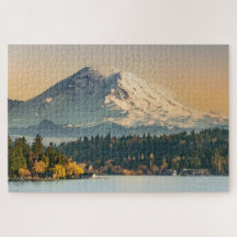 Rainier over het Washington Sunset Fine Art