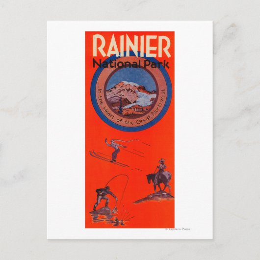 Rainier-Poster koppelen Briefkaart (Voorkant)