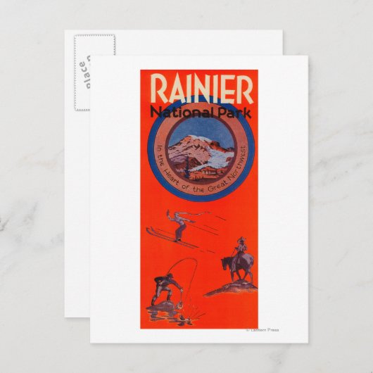 Rainier-Poster koppelen Briefkaart (Voorkant / Achterkant)