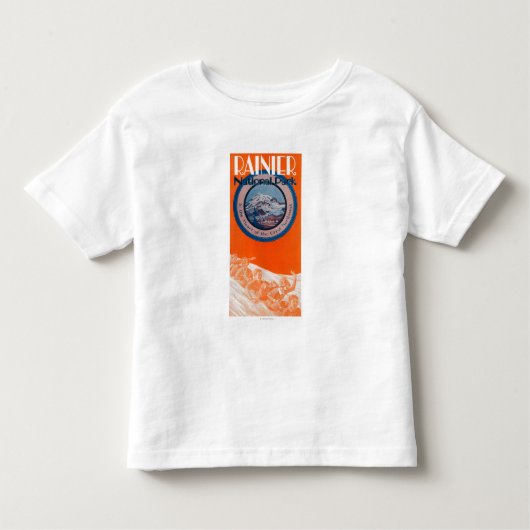 Rainier-Poster monteren - Slappen Kinder Shirts (Voorkant)