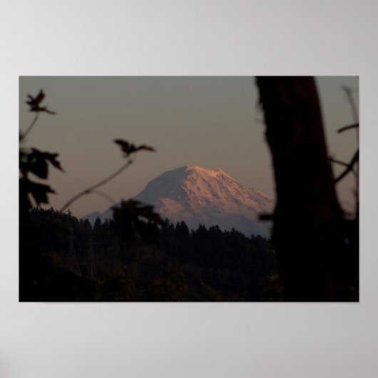 Rainier Sunset, Tacoma, WA Poster (Voorkant)