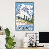  Rainier Travel Poster (Thuiskantoor)