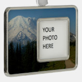 Rainier uit de Sourdegh Ridge Trail Verzilverd Omlijst Ornament (Rechts)