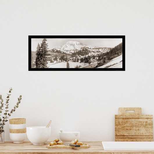 Rainier WA Snow Photo 1925 Poster (Keuken)