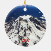 Rainier, Washington, Cascades Keramisch Ornament (Achterkant)
