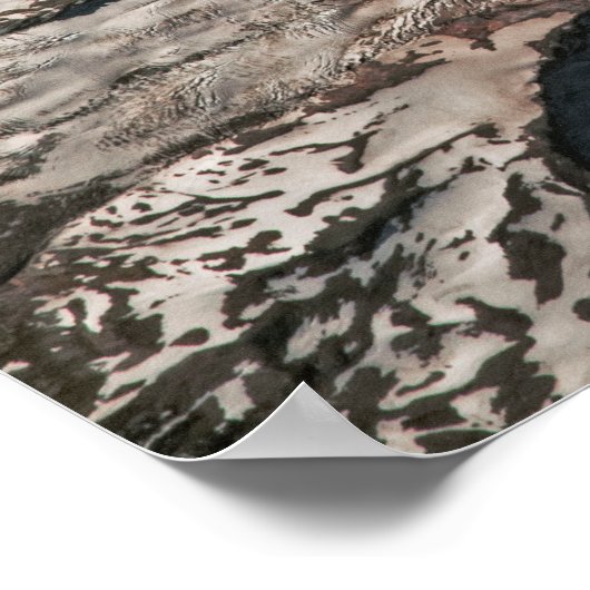 Rainier Washington Volcano Satelliet Poster (Hoek)
