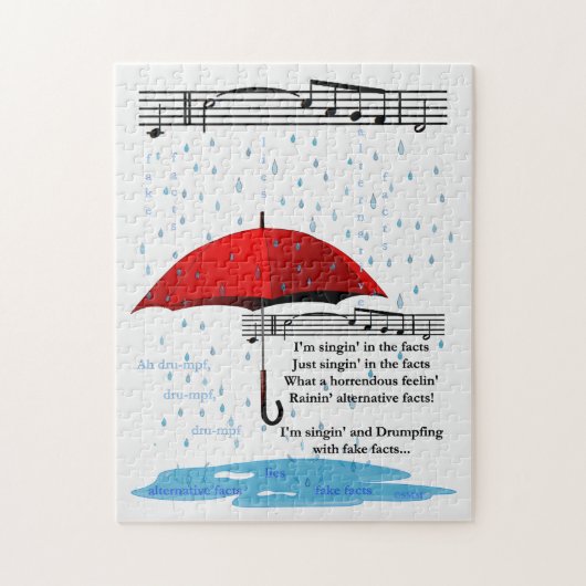 Raining Alternative Facts 11x14 Photo Puzzle Legpuzzel (Verticaal)