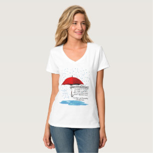 Raining Alternative Facts Nano V-hals T-shirt
