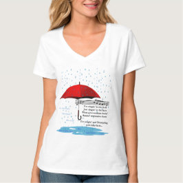 Raining Alternative Facts Nano V-hals T-shirt