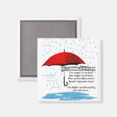 Raining and Singing Alternative Facts Sq Magnet (Voorkant / Achterkant)