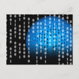 Raining Binary Briefkaart
