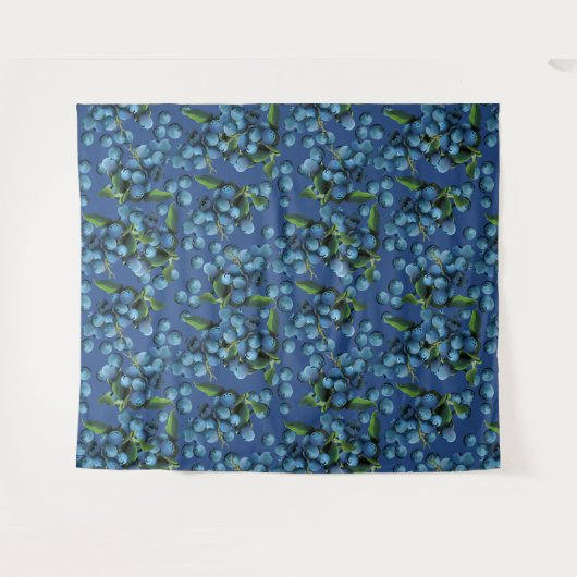 Raining Blueberries Wandkleed (Voorkant (horizontaal))