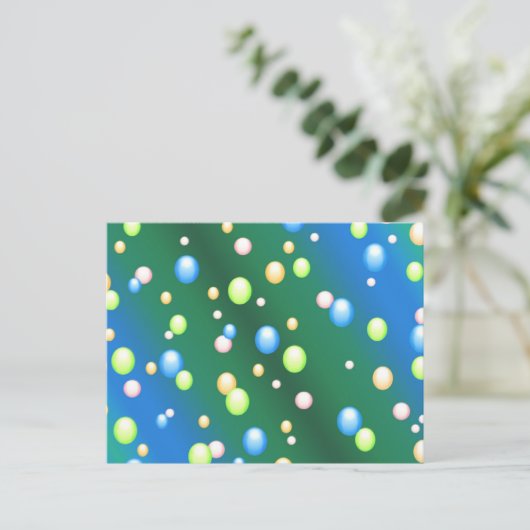 Raining Bubbles Briefkaart (Staand voorkant)