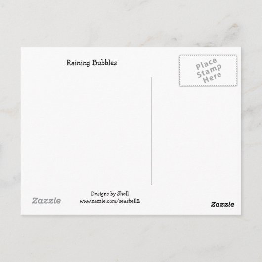 Raining Bubbles Briefkaart (Achterkant)