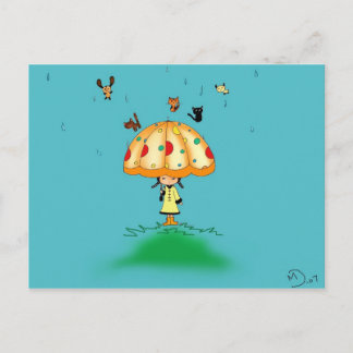 Raining cats and dogs briefkaart